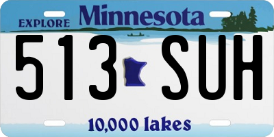 MN license plate 513SUH