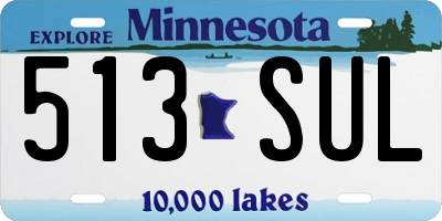 MN license plate 513SUL