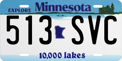 MN license plate 513SVC