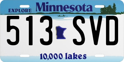 MN license plate 513SVD