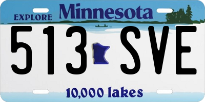 MN license plate 513SVE