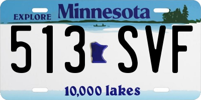 MN license plate 513SVF