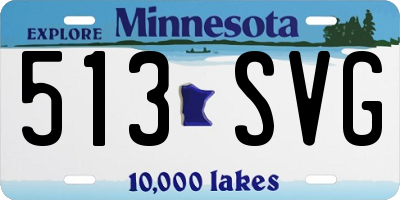 MN license plate 513SVG