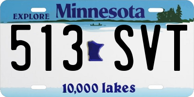 MN license plate 513SVT