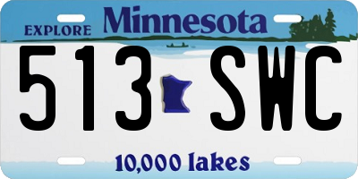 MN license plate 513SWC