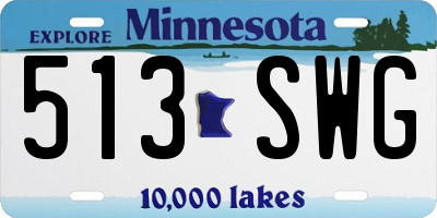 MN license plate 513SWG