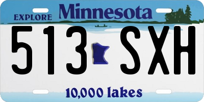 MN license plate 513SXH
