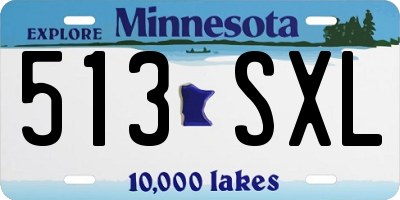 MN license plate 513SXL
