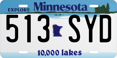 MN license plate 513SYD
