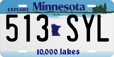 MN license plate 513SYL