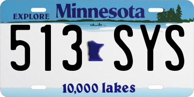 MN license plate 513SYS