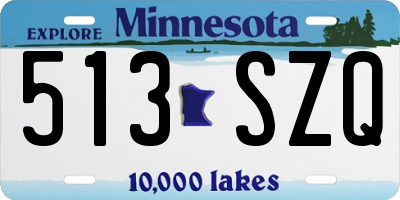 MN license plate 513SZQ