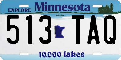 MN license plate 513TAQ