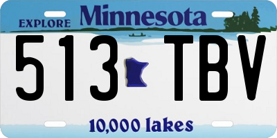 MN license plate 513TBV