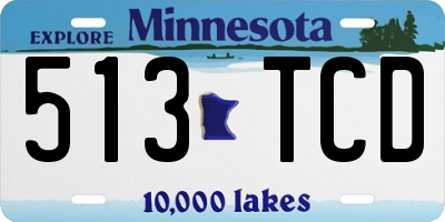 MN license plate 513TCD