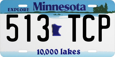 MN license plate 513TCP
