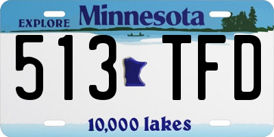 MN license plate 513TFD