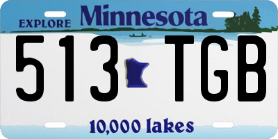 MN license plate 513TGB