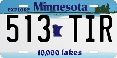 MN license plate 513TIR