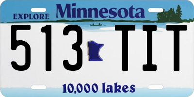 MN license plate 513TIT