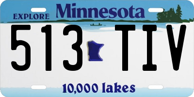 MN license plate 513TIV