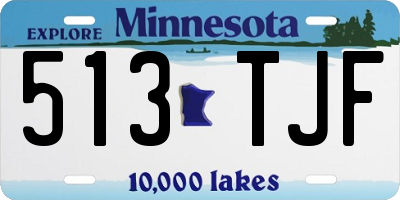 MN license plate 513TJF