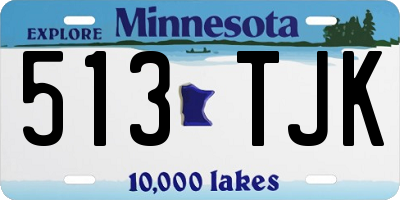 MN license plate 513TJK