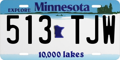 MN license plate 513TJW