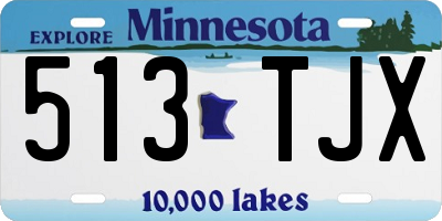 MN license plate 513TJX