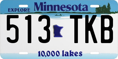 MN license plate 513TKB