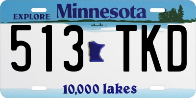 MN license plate 513TKD