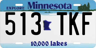 MN license plate 513TKF