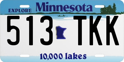 MN license plate 513TKK