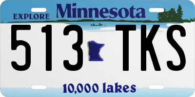 MN license plate 513TKS