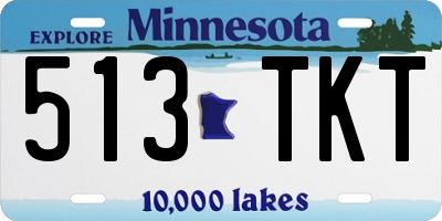 MN license plate 513TKT