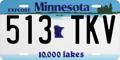 MN license plate 513TKV