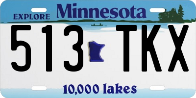 MN license plate 513TKX