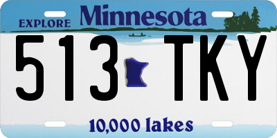 MN license plate 513TKY