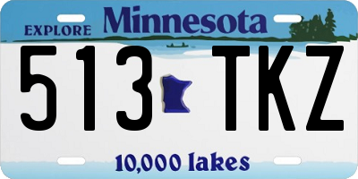 MN license plate 513TKZ