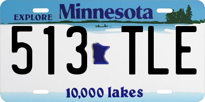 MN license plate 513TLE