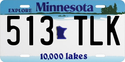 MN license plate 513TLK