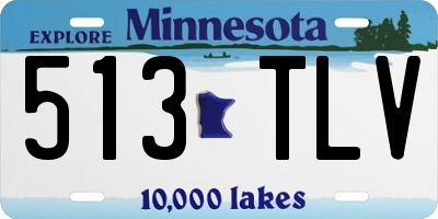 MN license plate 513TLV