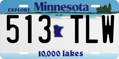 MN license plate 513TLW