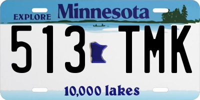 MN license plate 513TMK