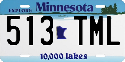 MN license plate 513TML