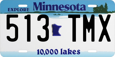 MN license plate 513TMX