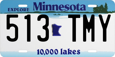 MN license plate 513TMY