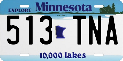 MN license plate 513TNA