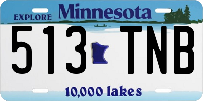 MN license plate 513TNB