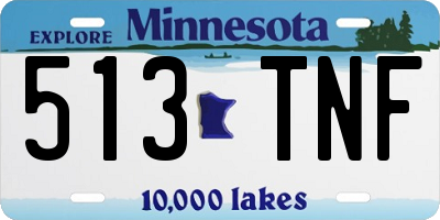 MN license plate 513TNF